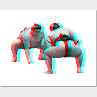 3D Sumo Wrestlers Posters and Art